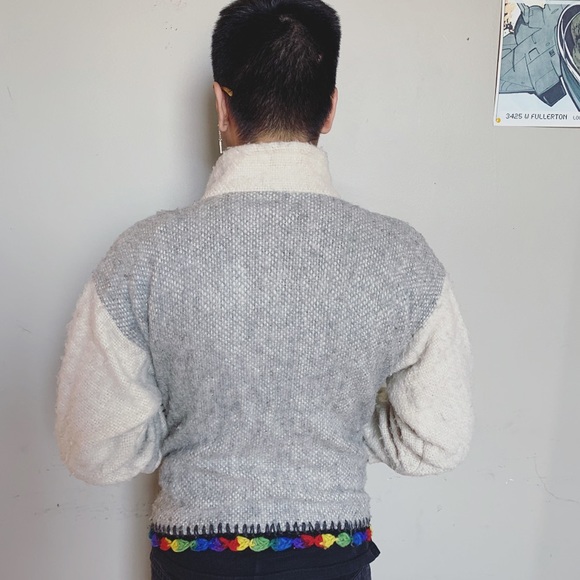Rainbow trim Wool jacket 🌈 - Picture 3 of 4